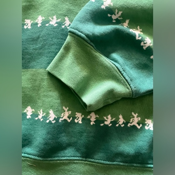 Disney World Mickey and Friends Pullover Sweatshirt Women's Small Striped Green - Picture 4 of 7